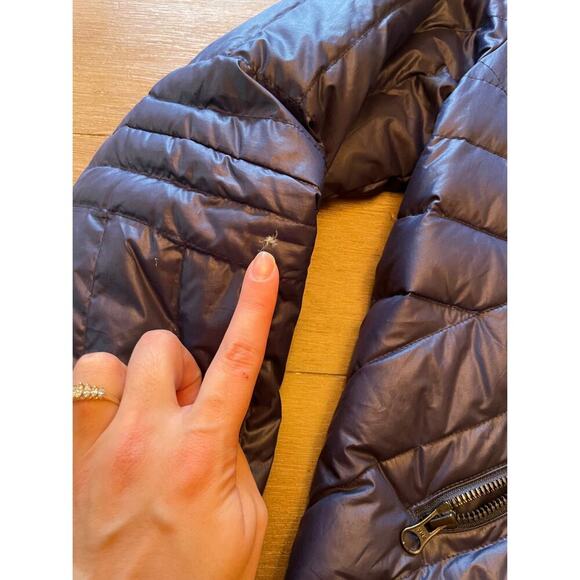 Athleta Geneva Zipper Down Jacket in Navy Size Medium 0580 - Picture 8 of 8